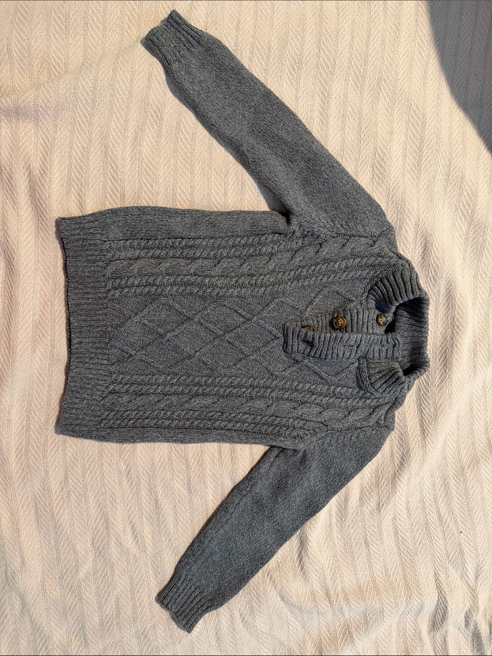 Classic Toddler boys Cable Knit Sweater - Gray